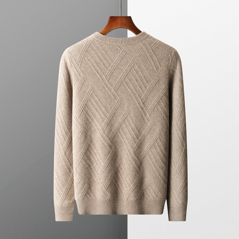 Autumn And Winter New Loose Jacquard Bottoming Sweater Men