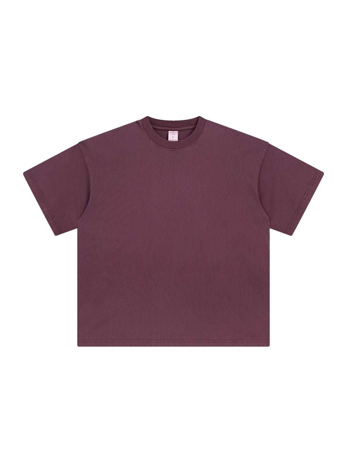 Men's round neck short sleeve t-shirt, basic style, slightly stretchy, cotton-polyester blend.