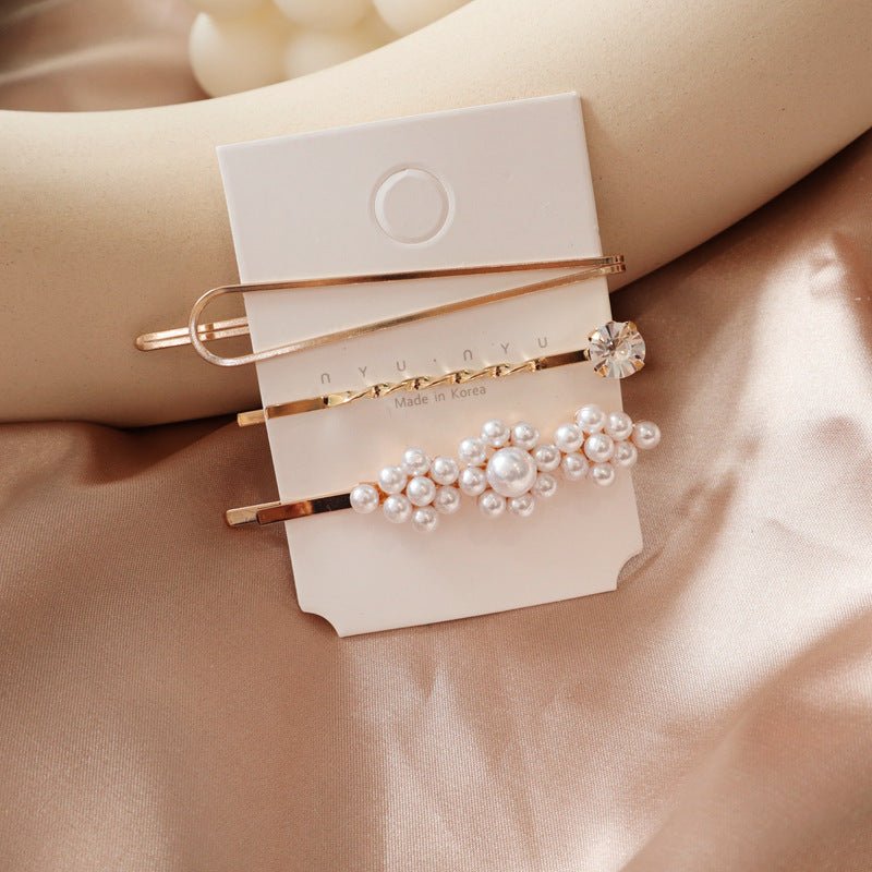 Pearl flower hair clip rhinestone hair clip