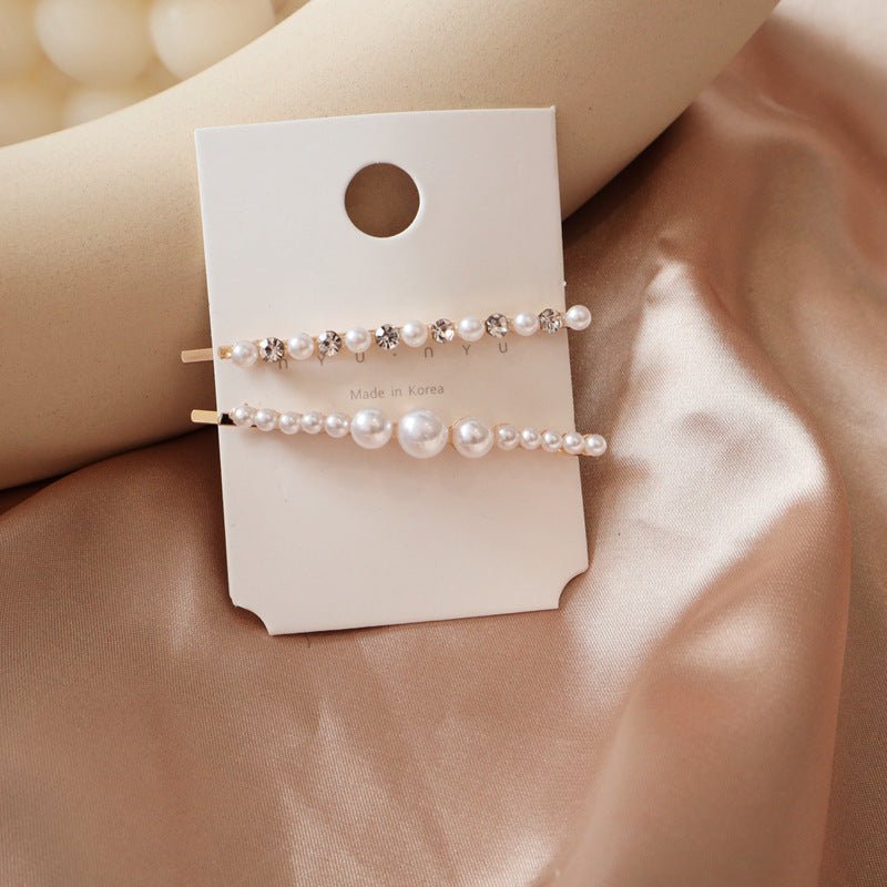 Pearl flower hair clip rhinestone hair clip