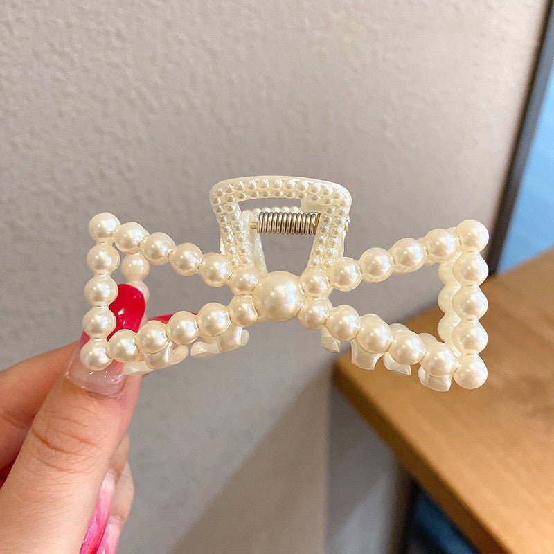 Pearl Hair Clip Grabbing Clip Female Side Clip Temperament Shark Clip