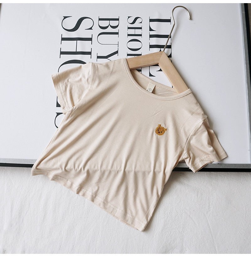 Baby Ice Silk T-Shirt For Boys And Girls Korean Style Tops
