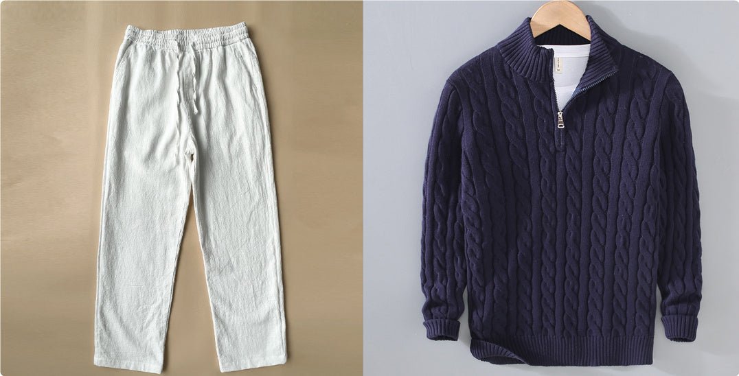 Sweater Loose Zip Pullover Knitting Sweater Coat Men