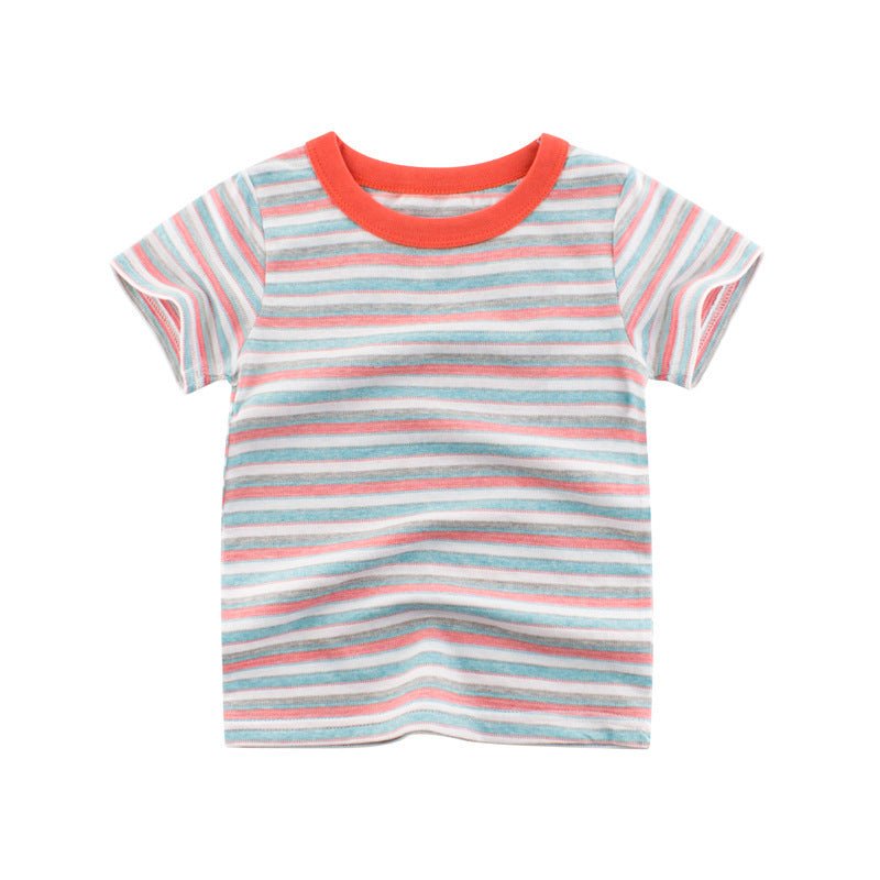 Summer Boys Short-Sleeved Striped T-Shirt