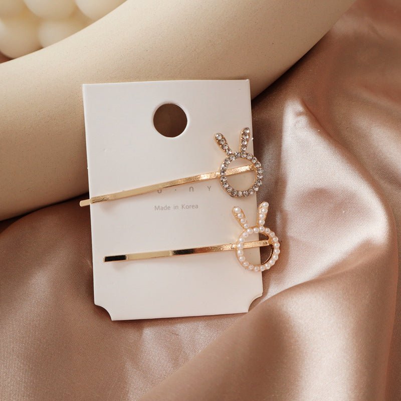 Pearl flower hair clip rhinestone hair clip