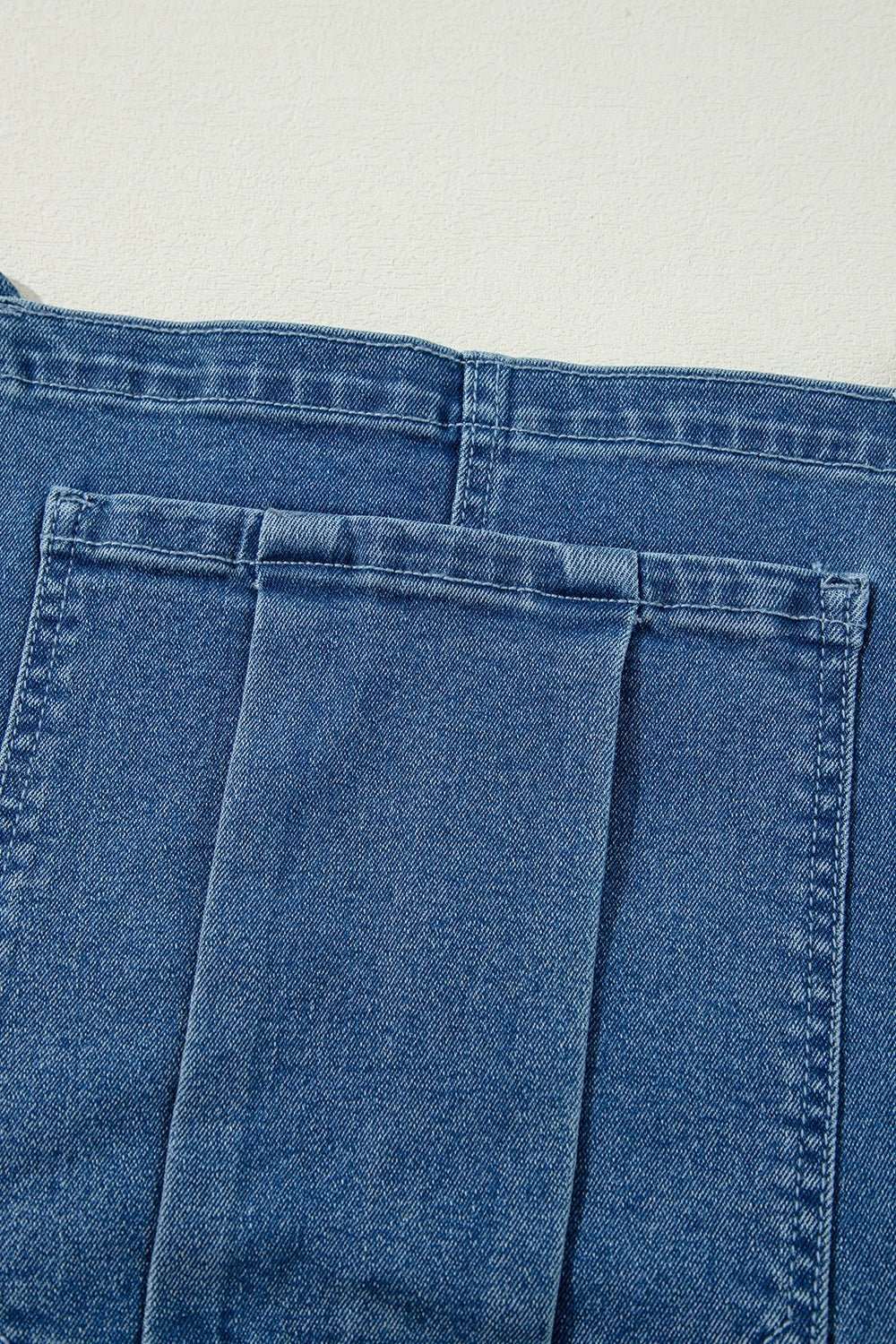 Adjustable Tie Straps Wide Leg Denim Overalls - Securing Secrets Boutique LLC