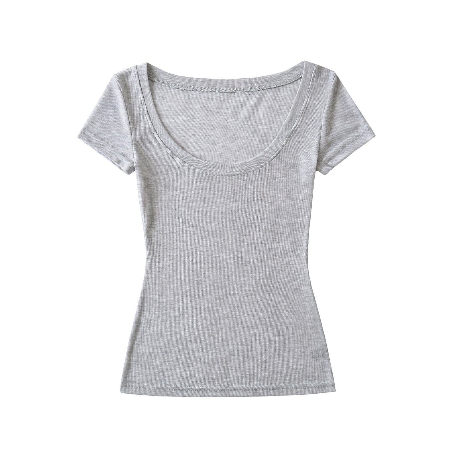 Spring New Summer Casual Pure Thin Transparent Lazy Pure Desire Short Sleeve T-shirt