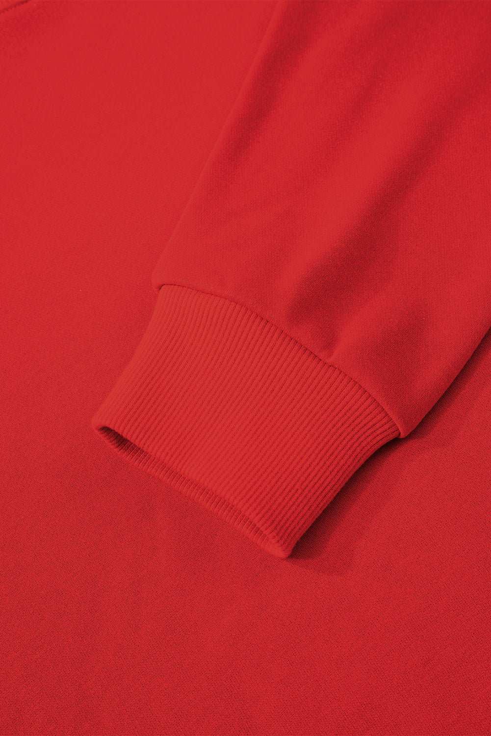 Fiery Red Varsity Striped Detail Drop Shoulder Oversized Sweatshirt