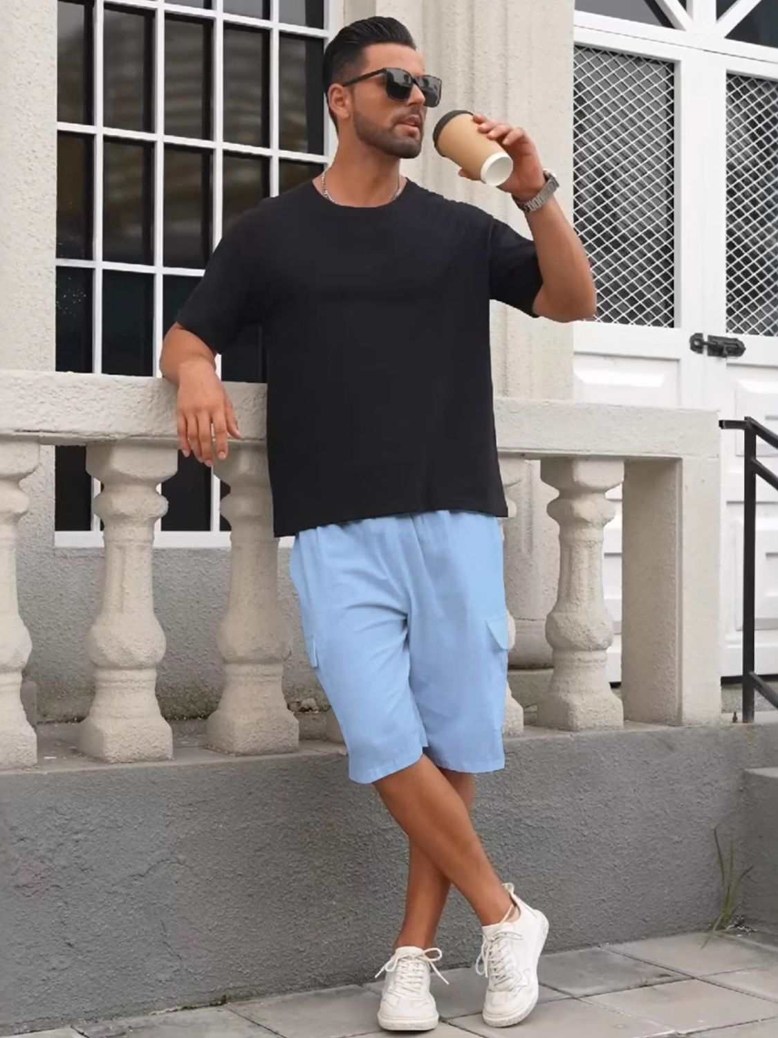 Men's Full Size Drawstring Shorts with Cargo Pockets Plus Size - Securing Secrets Boutique LLC