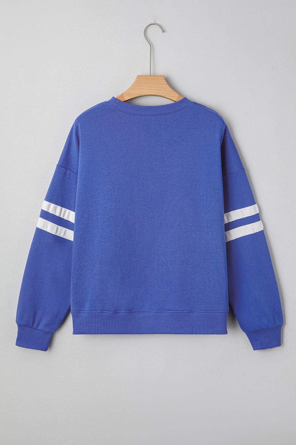 Fiery Red Varsity Striped Detail Drop Shoulder Oversized Sweatshirt