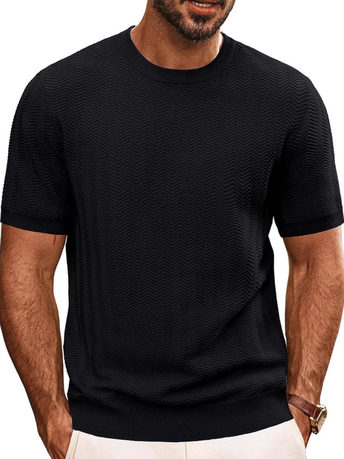 Men's Full Size Round Neck Short Sleeve T-Shirt Plus Size - Securing Secrets Boutique LLC