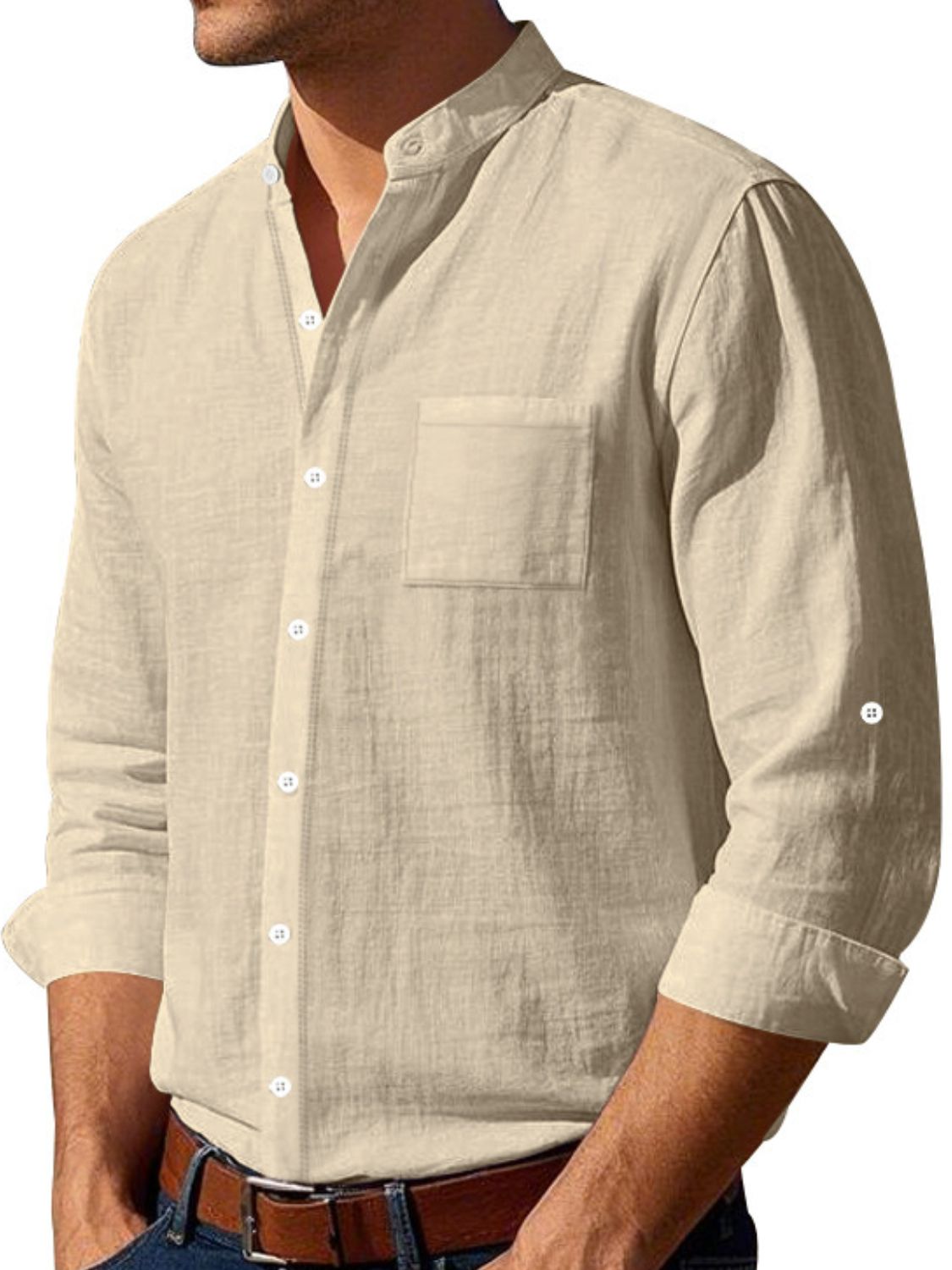 Men's Full Size Button Down Long Sleeve Shirt Plus Size - Securing Secrets Boutique LLC