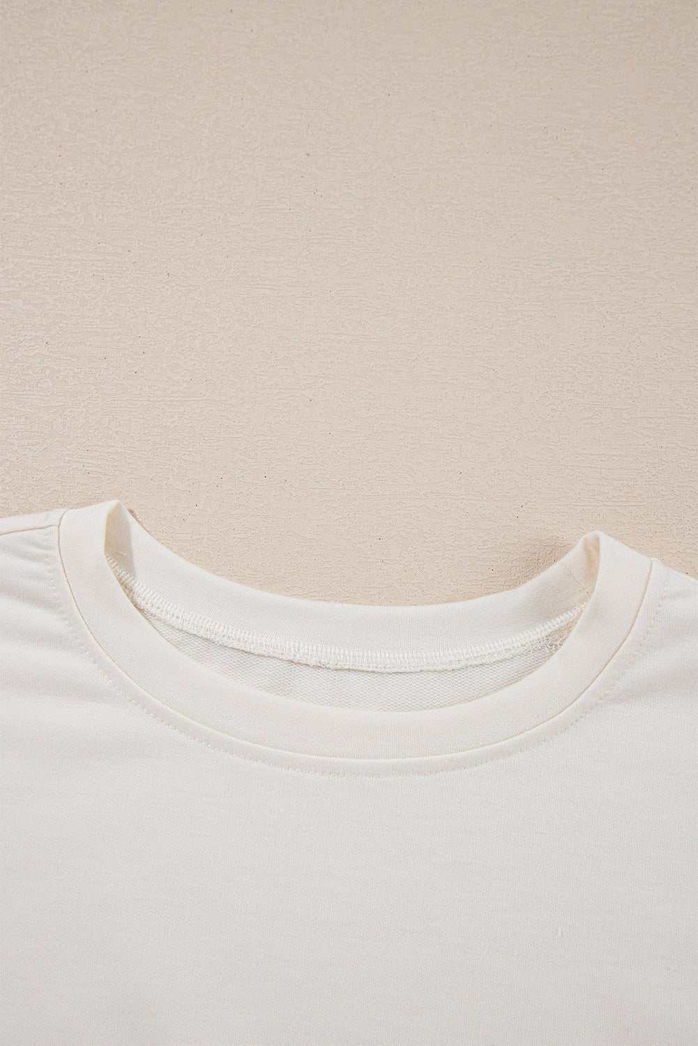 Beige 2pcs Cropped Tee and Ruffle High Waist Skort Set