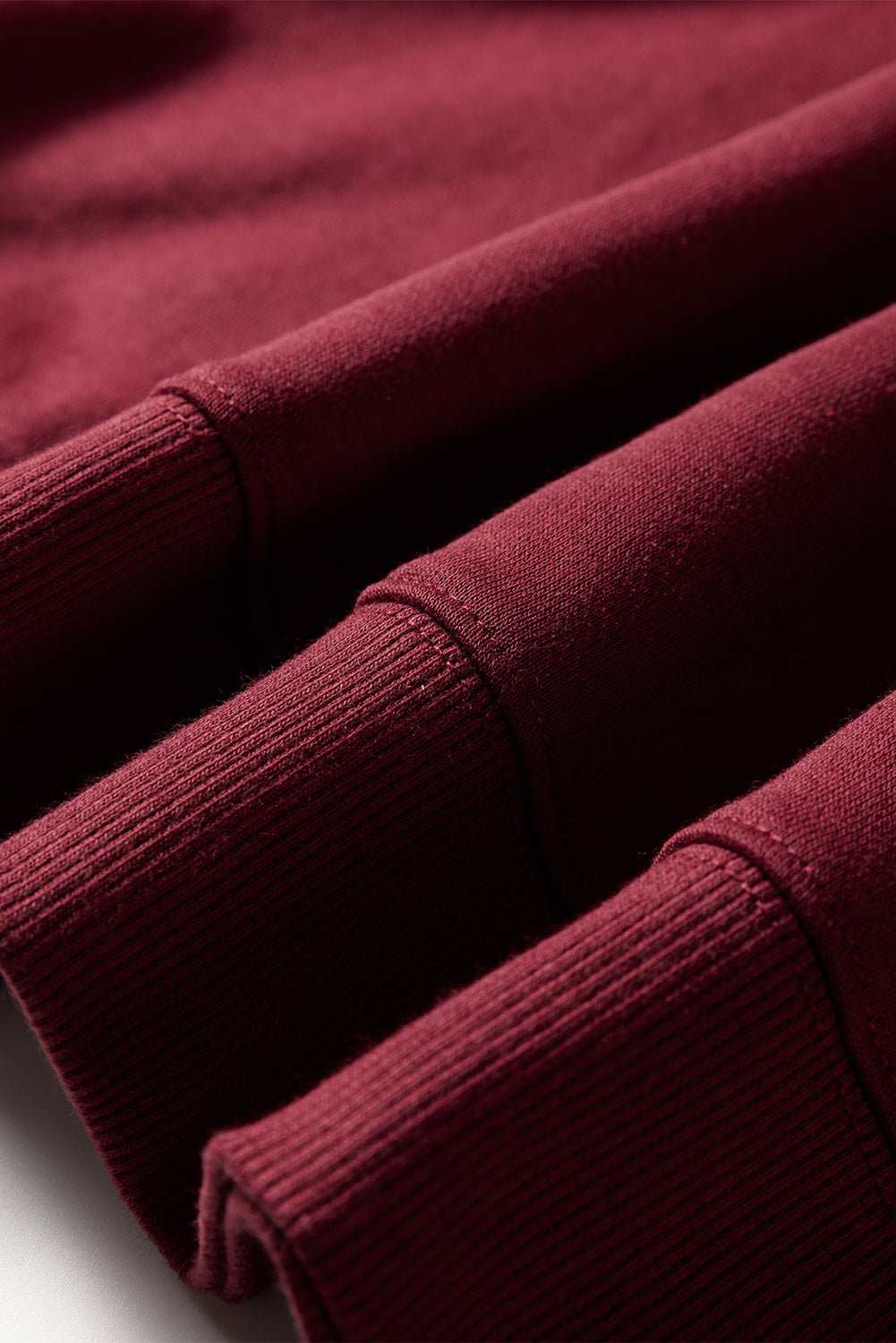 Fiery Red Varsity Striped Detail Drop Shoulder Oversized Sweatshirt