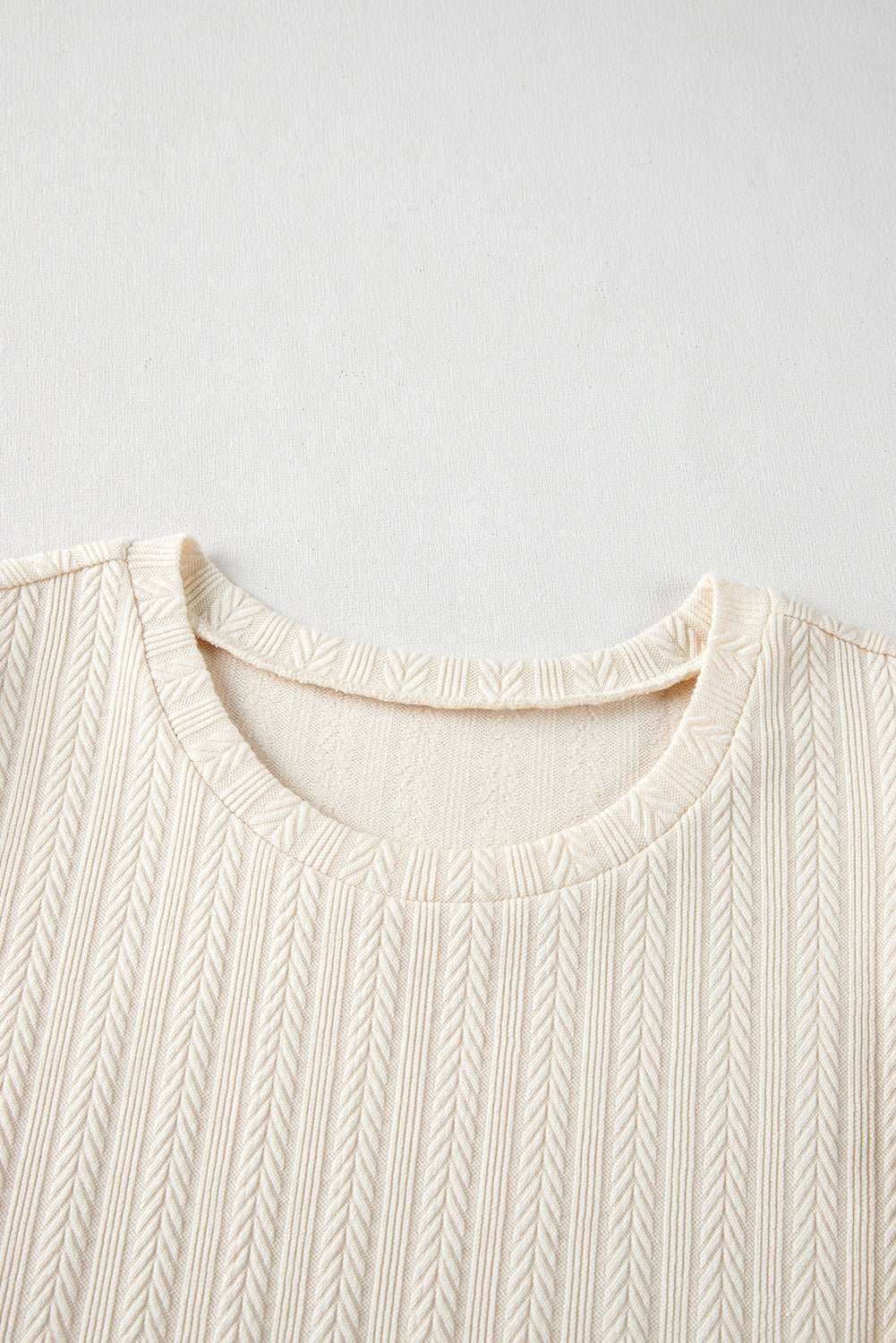 Apricot Polka Dot Mesh Puff Sleeve Textured Blouse