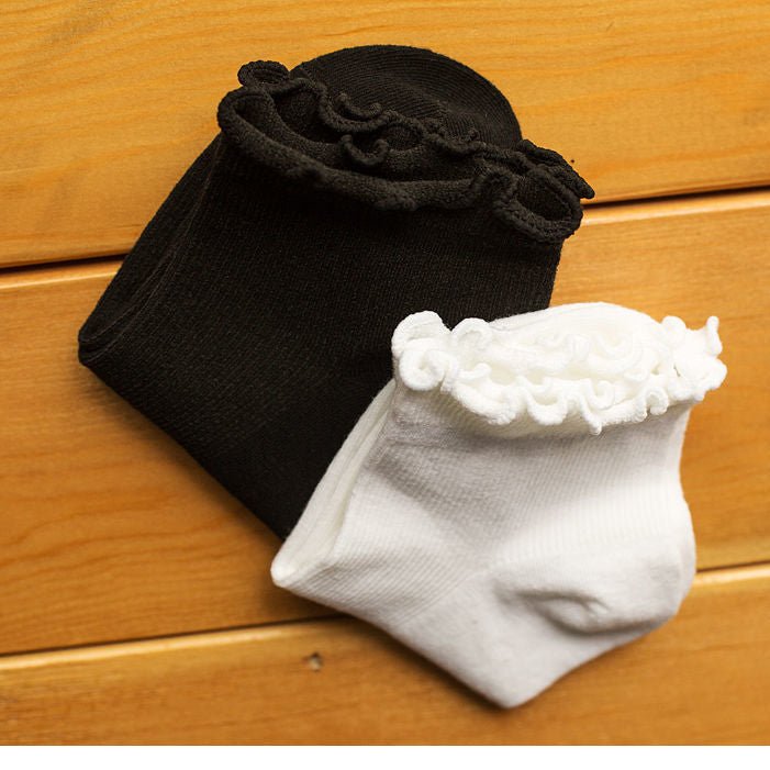 Wooden Ear Lace Children's College Style Cute Girl Socks