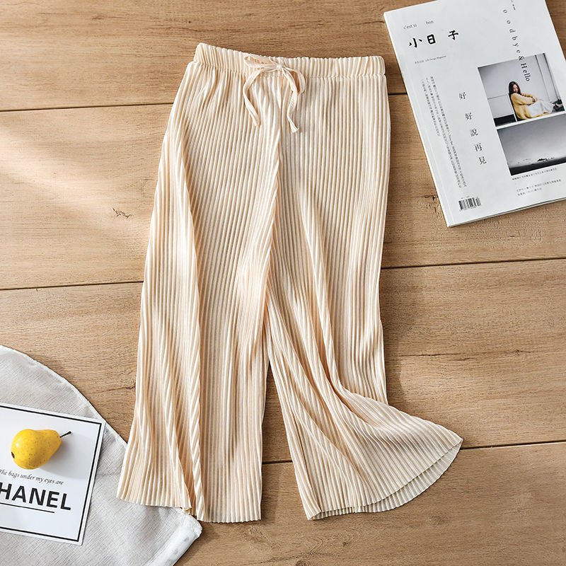 Loose Casual Pants Knitted Chiffon Ice Silk Nine Points