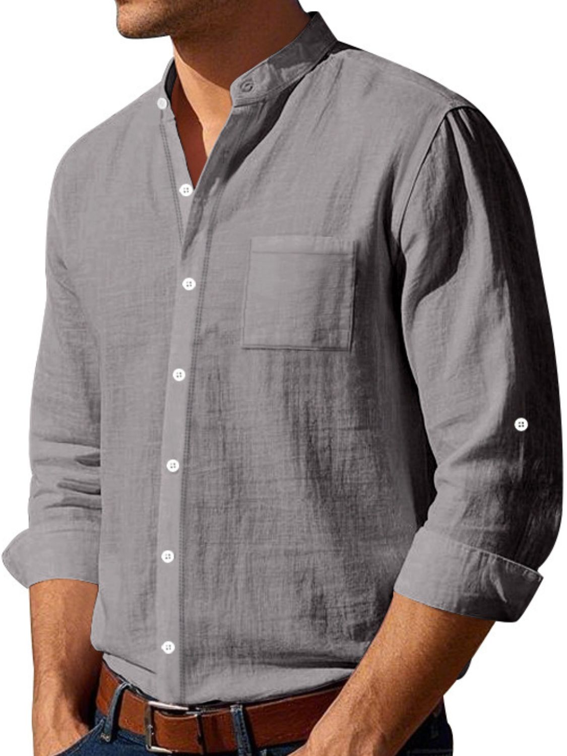 Men's Full Size Button Down Long Sleeve Shirt Plus Size - Securing Secrets Boutique LLC