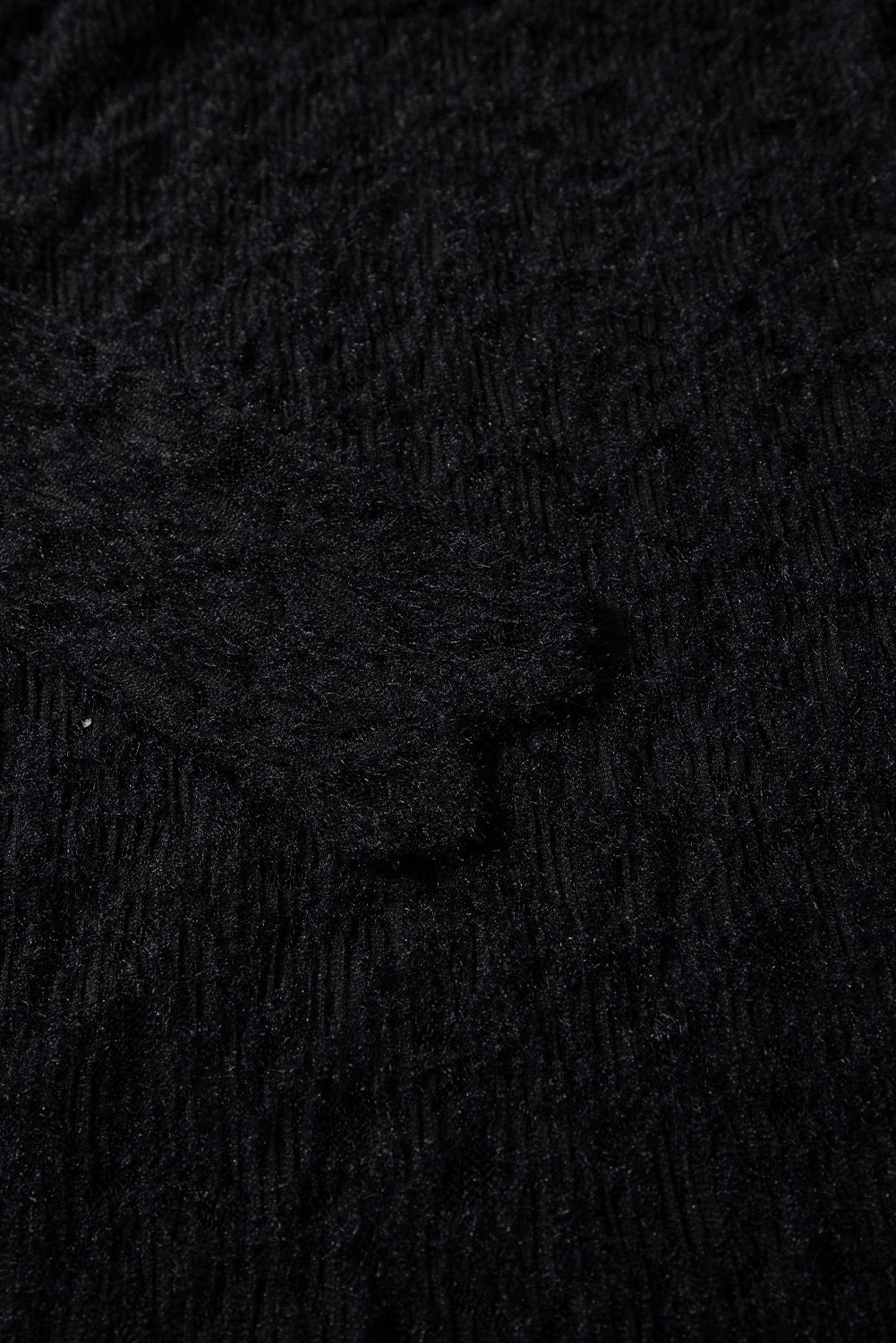 Black Flower Lace See Through Mock Neck Long Sleeve Top