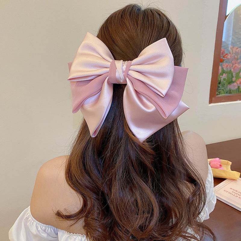 Bow Cloth Hair Clip Blush Pink