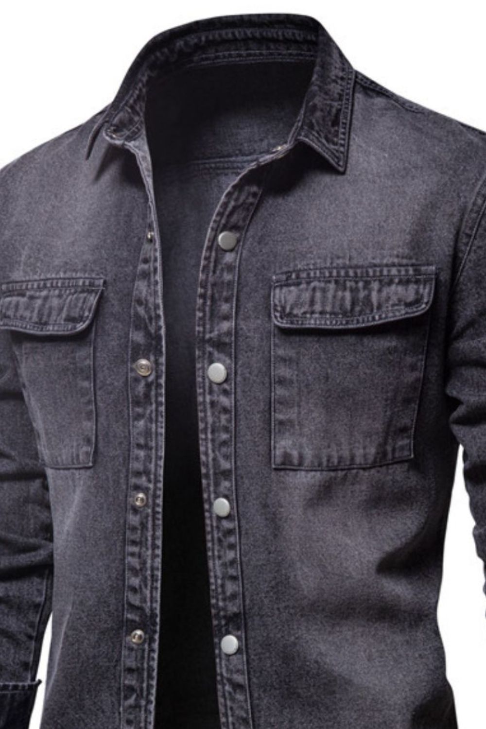 Men's Button Down Chest Pocket Denim Jacket - Securing Secrets Boutique LLC