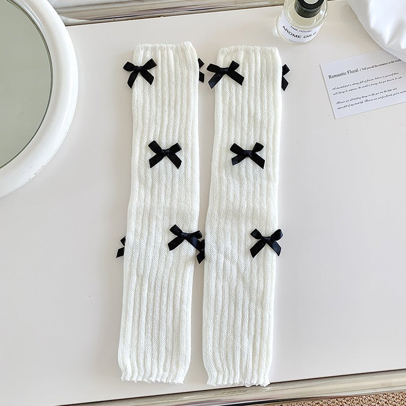 Women's Japanese Sweet Cute Bow Bunching Socks