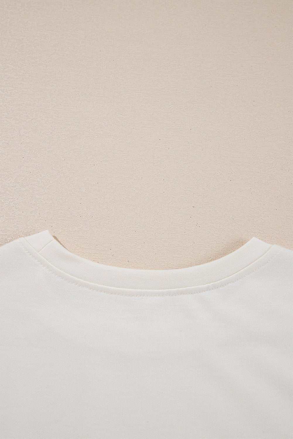 Beige 2pcs Cropped Tee and Ruffle High Waist Skort Set