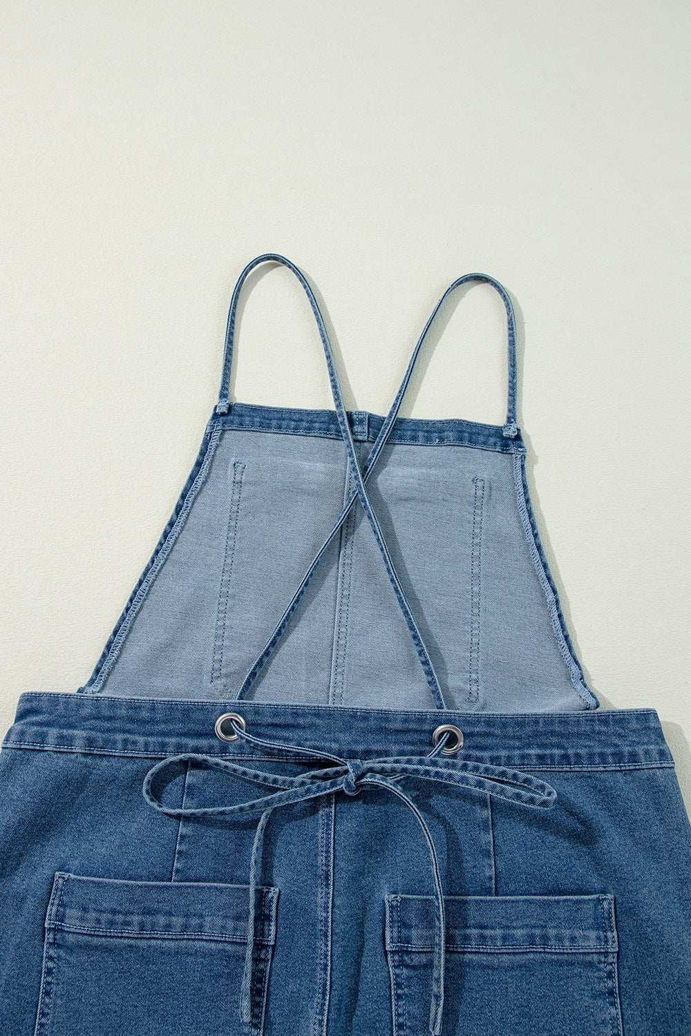 Adjustable Tie Straps Wide Leg Denim Overalls - Securing Secrets Boutique LLC