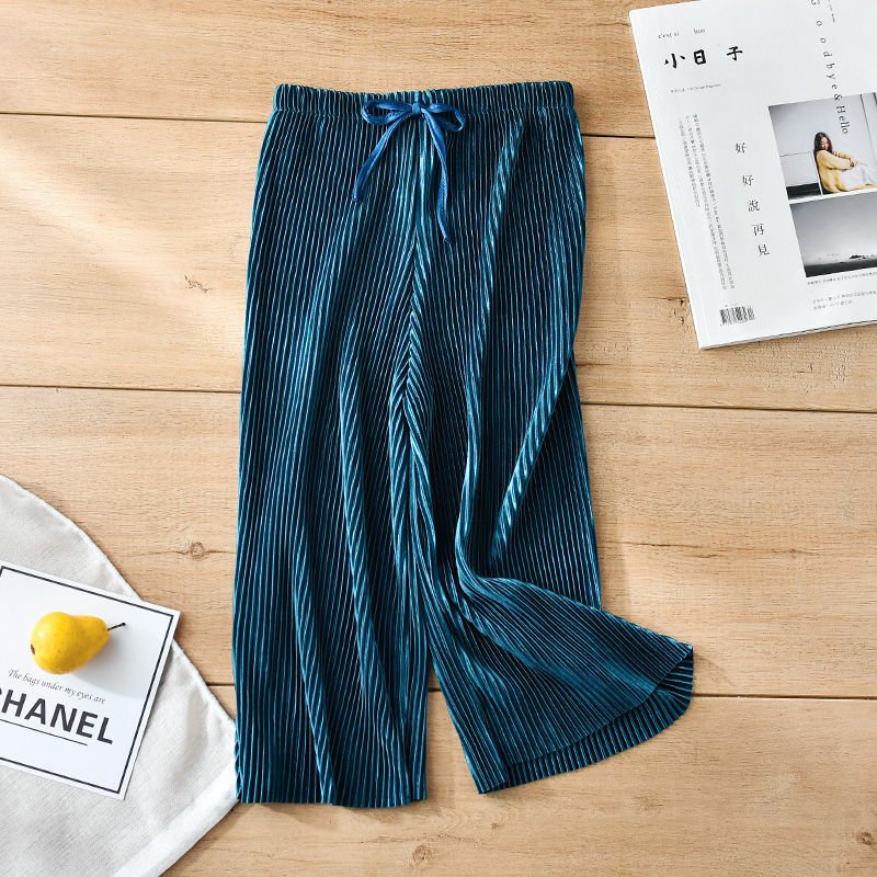Loose Casual Pants Knitted Chiffon Ice Silk Nine Points