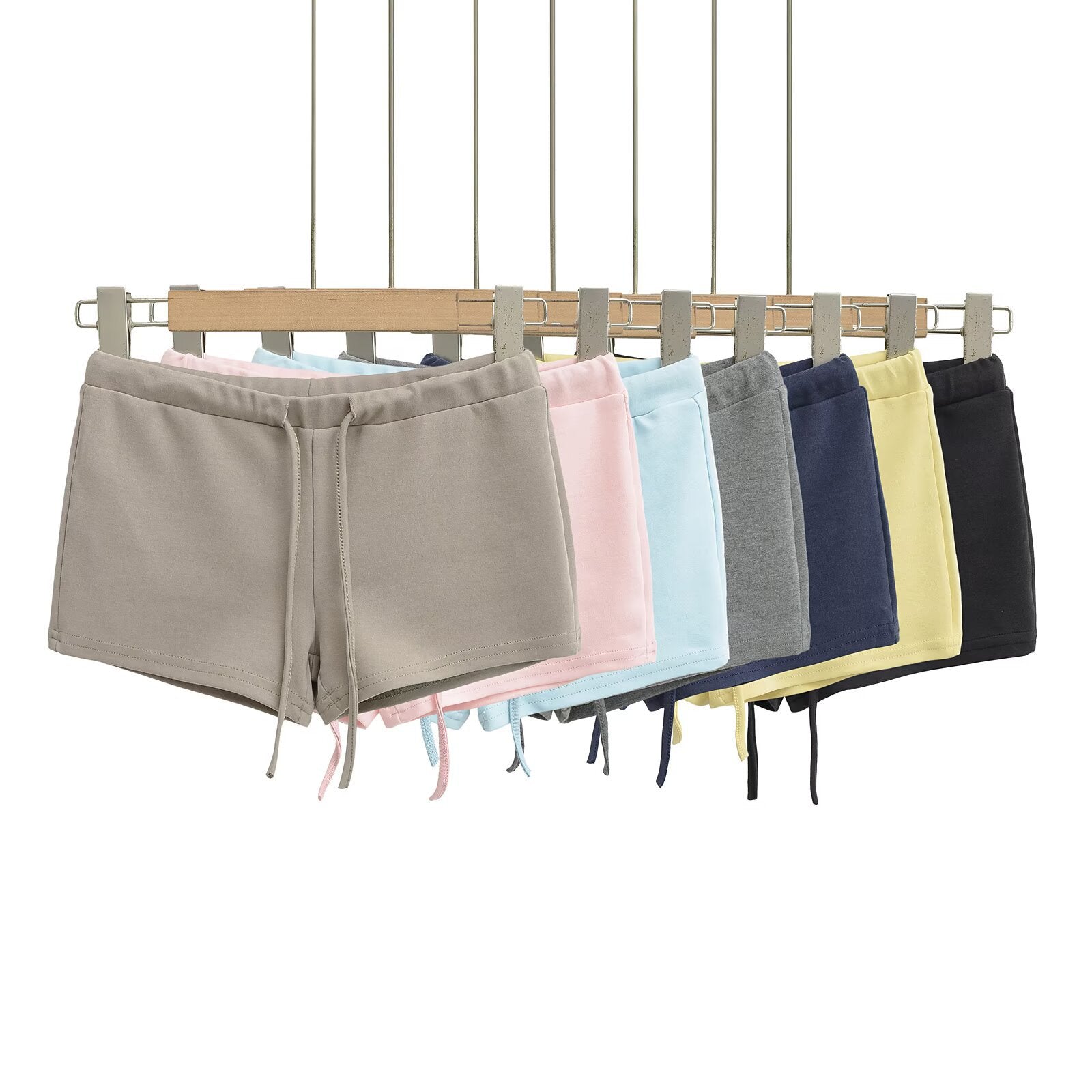 American-style Retro Comfy Combed-cotton Outdoor Workout Shorts