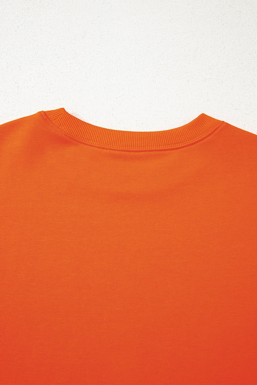 Orange Varsity Striped Detail Drop Shoulder Oversized Sweatshirt