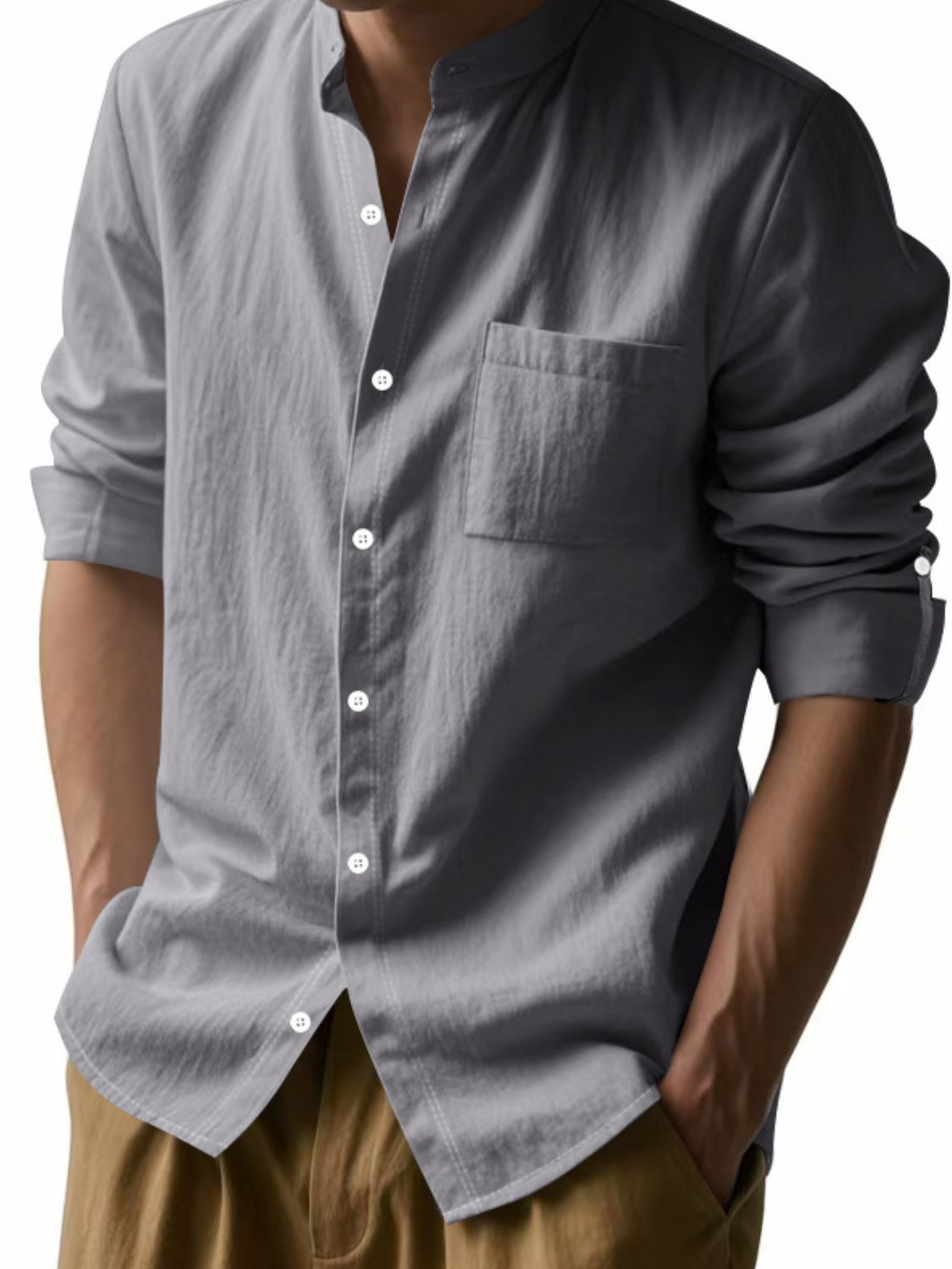 Men's Full Size Button Down Long Sleeve Shirt Plus Size - Securing Secrets Boutique LLC