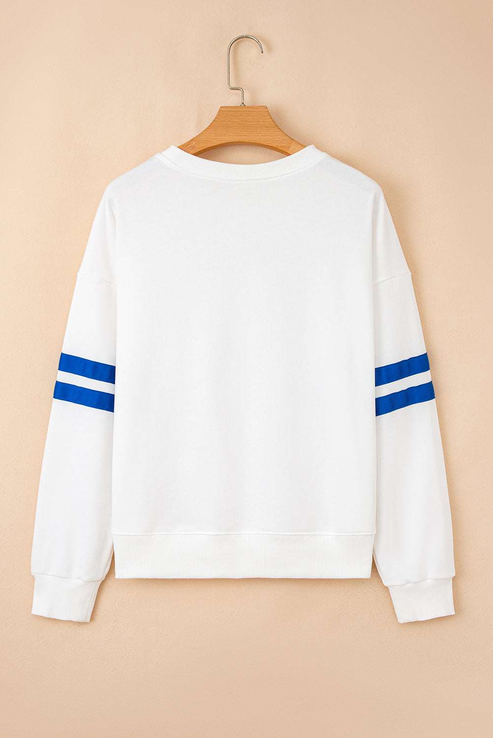 Fiery Red Varsity Striped Detail Drop Shoulder Oversized Sweatshirt