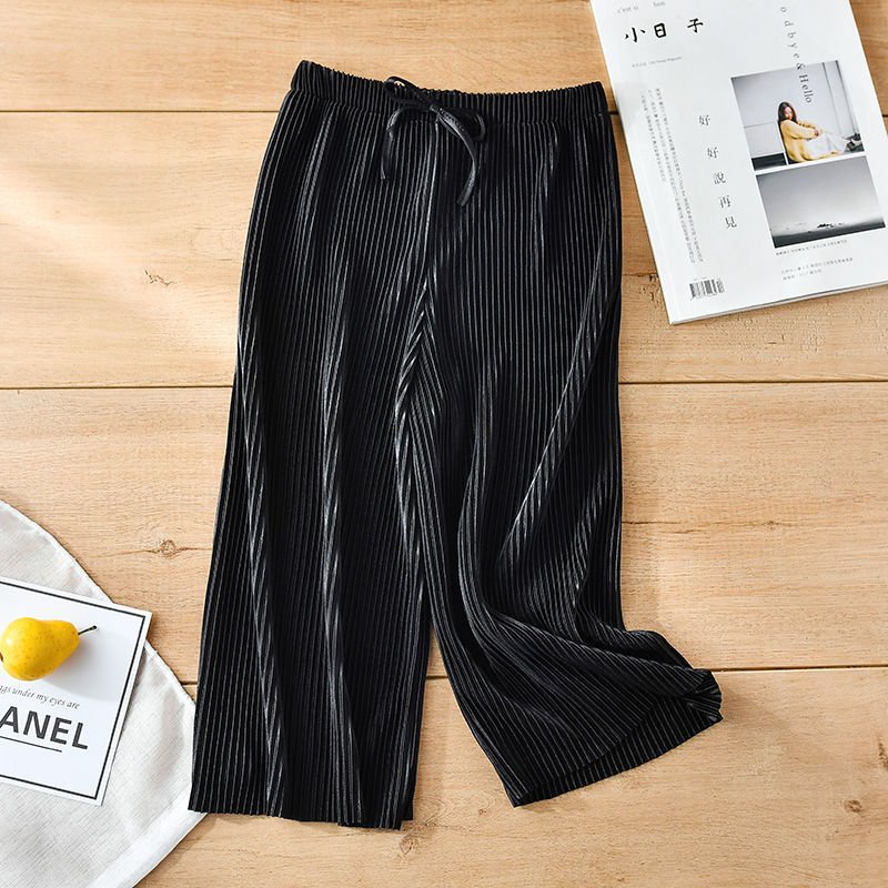 Loose Casual Pants Knitted Chiffon Ice Silk Nine Points
