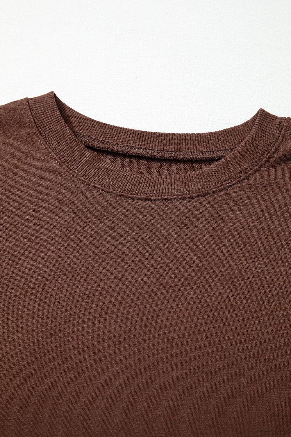Fiery Red Varsity Striped Detail Drop Shoulder Oversized Sweatshirt