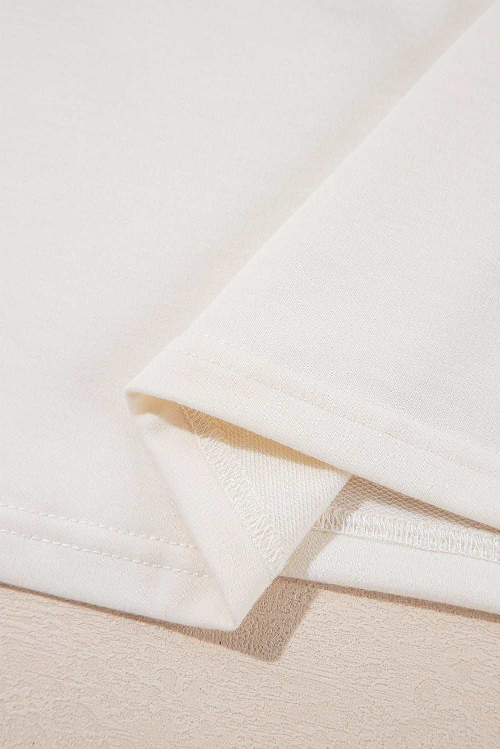 Beige 2pcs Cropped Tee and Ruffle High Waist Skort Set