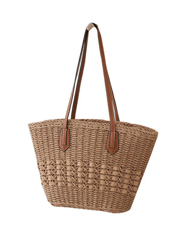New single shoulder straw bag casual fashion beach vacation large capacity handbag tote bag
