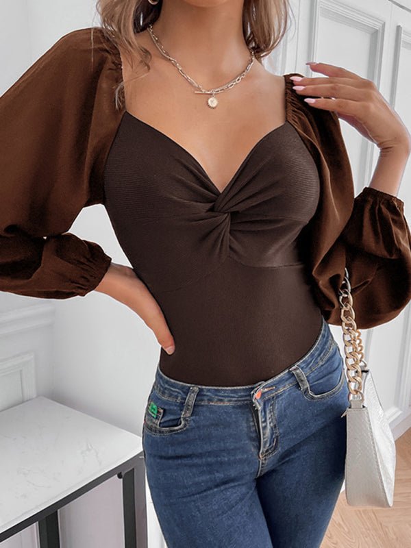 Women's Kink V-Neck Long Sleeve Bodysuit - Securing Secrets Boutique LLC