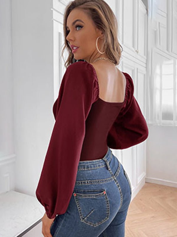 Women's Kink V-Neck Long Sleeve Bodysuit - Securing Secrets Boutique LLC