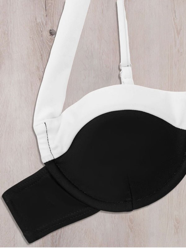 New Sexy Backless Color Block Bikini - Securing Secrets Boutique LLC