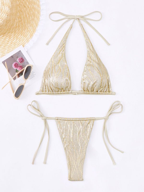 Women's Fashion Lurex Glitter Bikini - Securing Secrets Boutique LLC