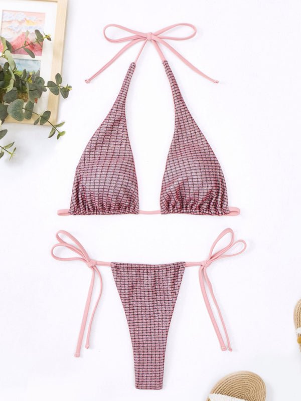 Women's Fashion Lurex Glitter Bikini - Securing Secrets Boutique LLC