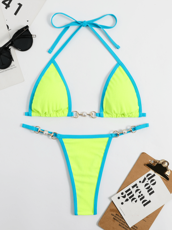 Women's swimwear sexy solid color bikini suit - Securing Secrets Boutique LLC