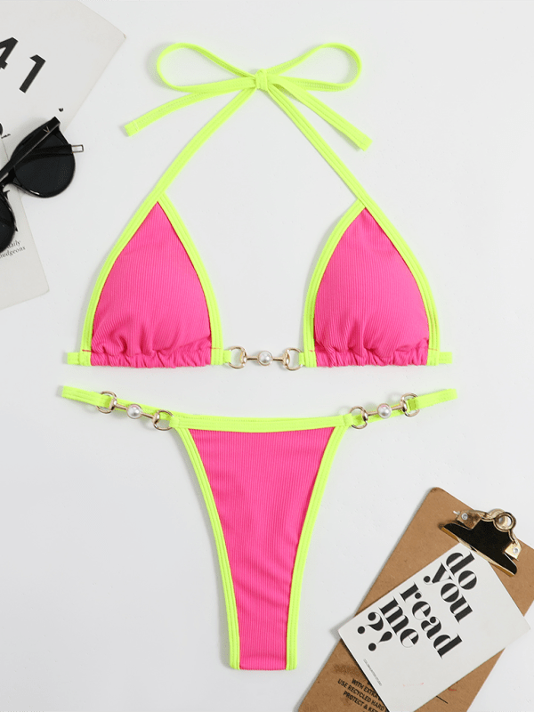 Women's swimwear sexy solid color bikini suit - Securing Secrets Boutique LLC