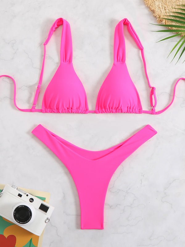 Printed double-layer fabric durable and highly elastic swimsuit hot spring bikini - Securing Secrets Boutique LLC