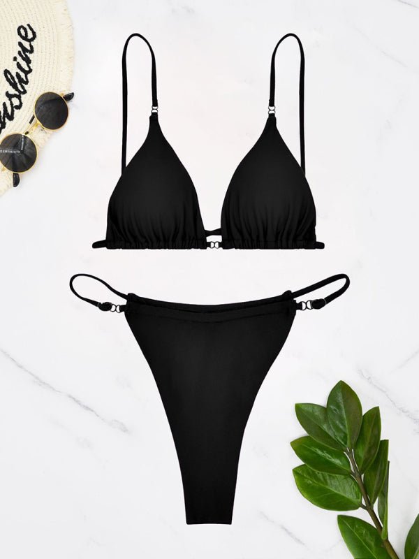 Simple solid color sexy bikini - Securing Secrets Boutique LLC