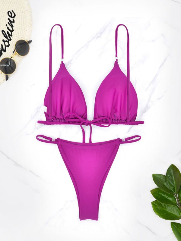 Simple solid color sexy bikini - Securing Secrets Boutique LLC