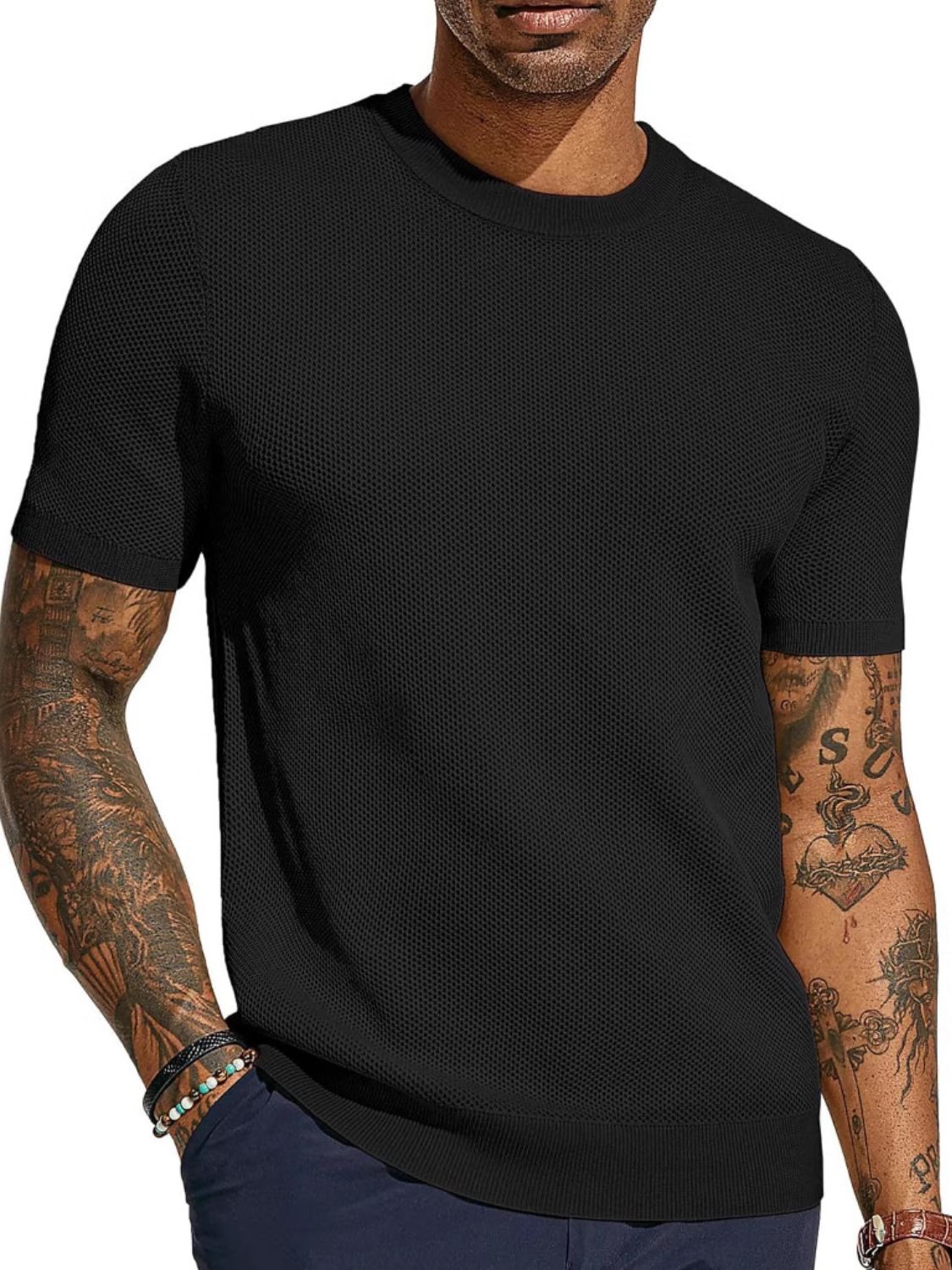 Men's Full Size Round Neck Short Sleeve T-Shirt Plus Size - Securing Secrets Boutique LLC