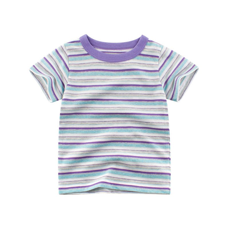 Summer Boys Short-Sleeved Striped T-Shirt