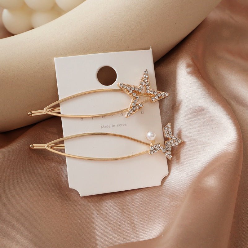 Pearl flower hair clip rhinestone hair clip
